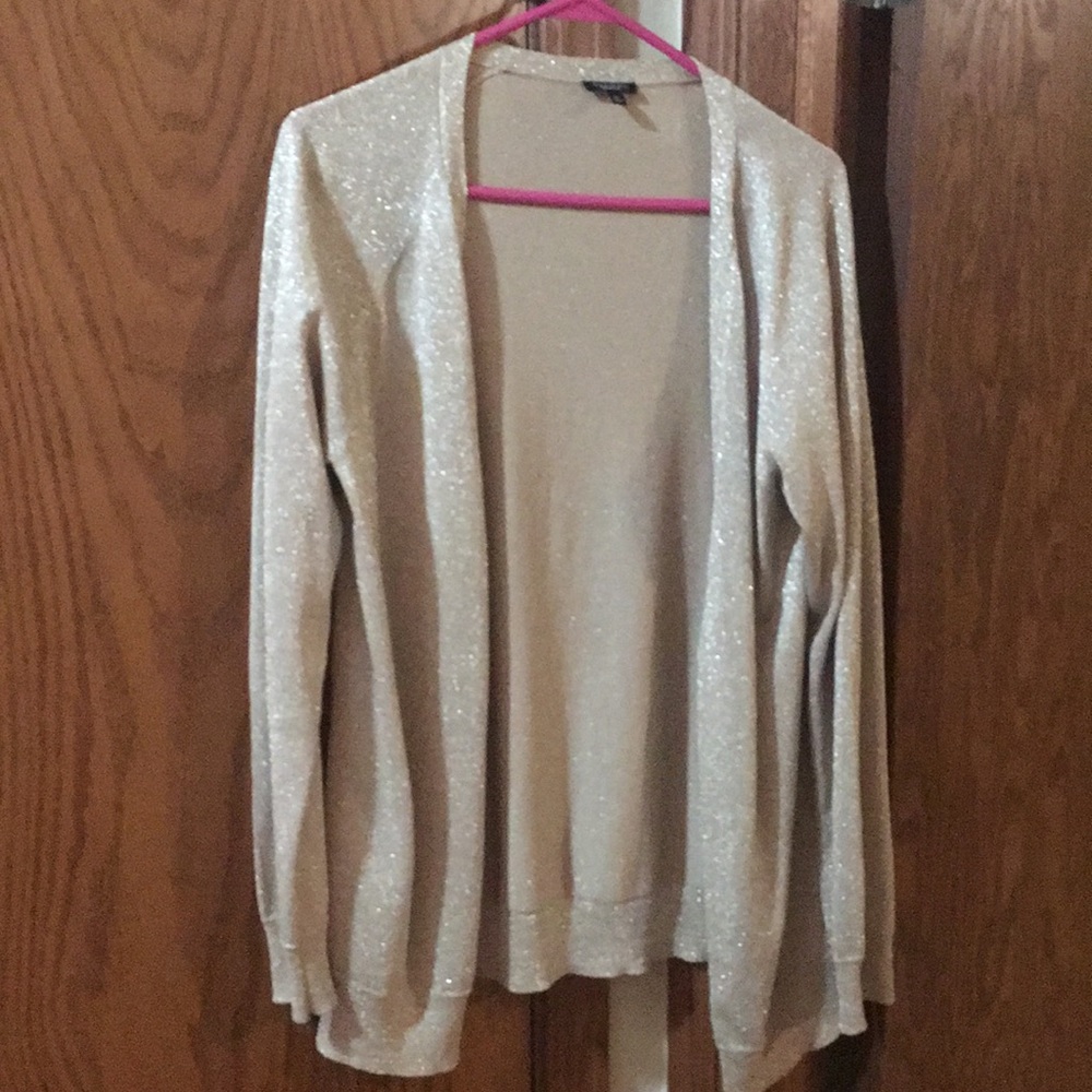 Sparkly gold Talbots Cardigan